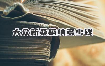 大众新桑塔纳多少钱