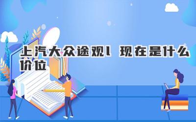 上汽大众途观l现在是什么价位