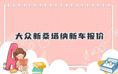 大众新桑塔纳新车报价