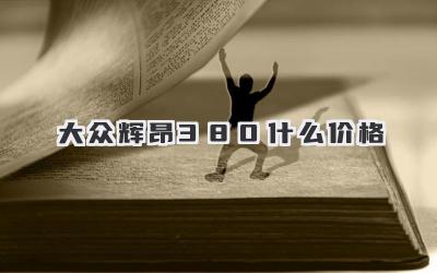 大众辉昂380什么价格