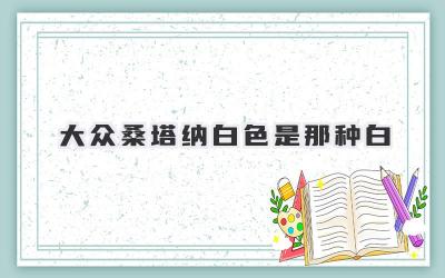 大众桑塔纳白色是那种白