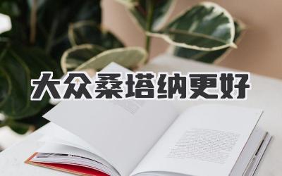 大众桑塔纳更好