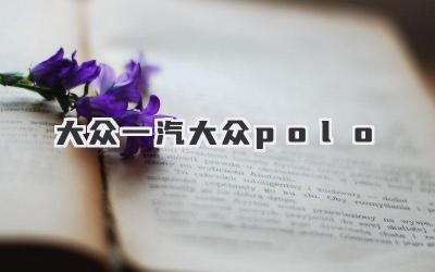 大众一汽大众polo