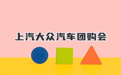 上汽大众汽车团购会