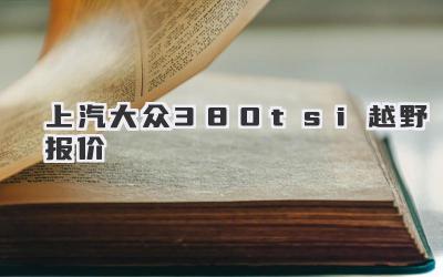 上汽大众380tsi越野报价