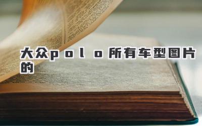 大众polo所有车型图片的