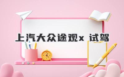 上汽大众途观x试驾